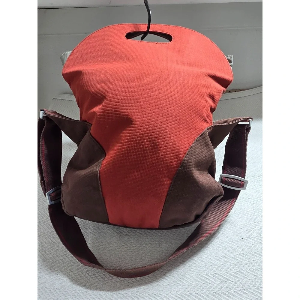 KEEN Hybrid Think Messenger Bag Red Brown Rubber Bottom Crossbody Tote